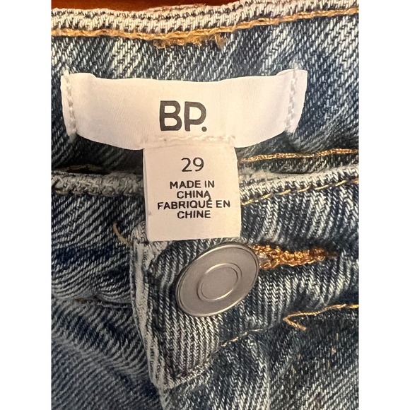 BP Women's Size 29 Light Wash Ripped Distressed Wide Leg Jeans Denim‎ - Picture 6 of 6